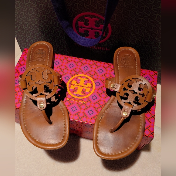 Tory Burch Shoes - Tory Burch Brown Miller Sandals Size 8